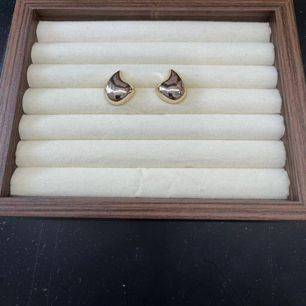 Earrings Sculpted Teardrop Gold-Tone Stud Earrings