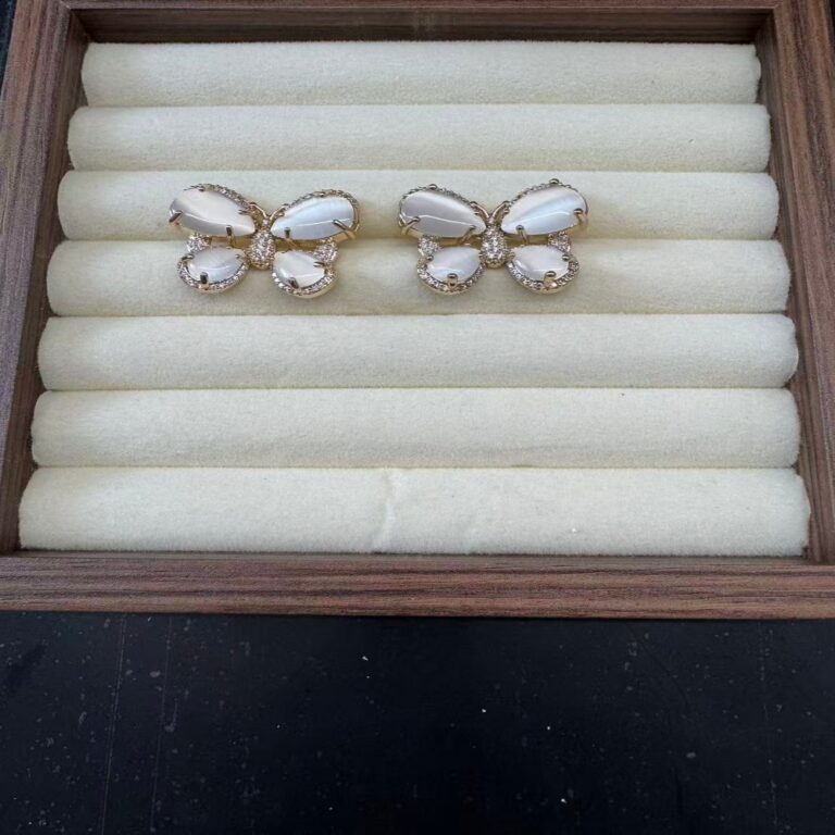 Earrings Butterfly Cat's Eye Stud Earrings